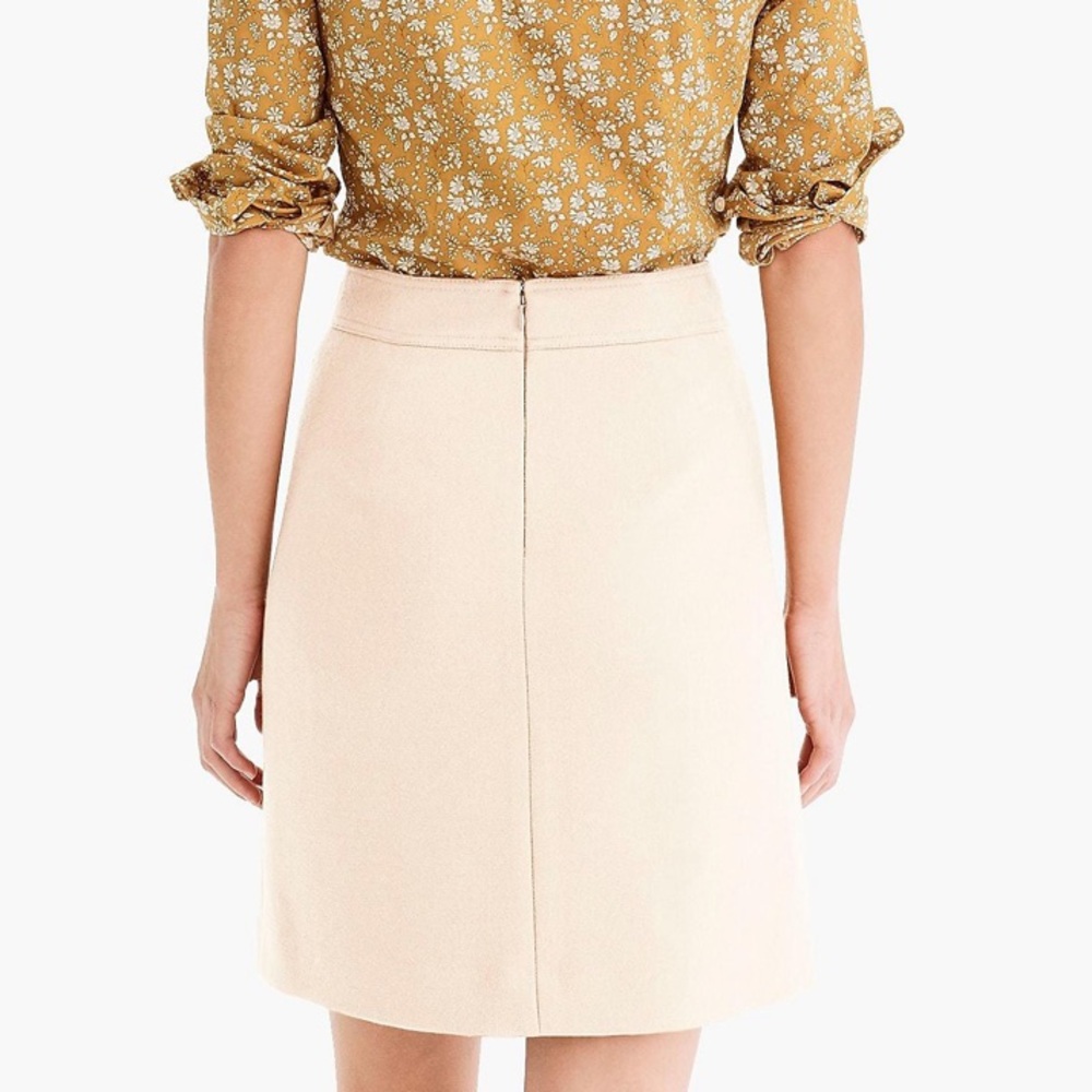 NWT Ivory Princess Mini Skirt in Double-Serge Wool - Picture 2 of 6